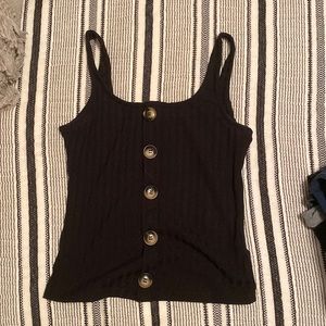 black button up tank. never worn. small.